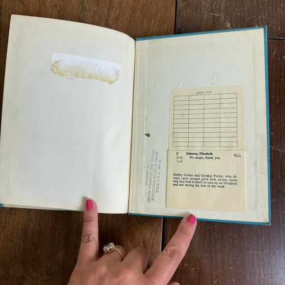 VINTAGE 1964 No Magic, Thank You by Elizabeth Johnson Hardcover - Picture 12 of 12